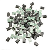 100 stuks Zwart Plastic Draadbinder Rechthoek Kabelklem Klem Zelfklevend