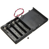 4 X AA Batterie Halter Gehäuse Geschlossene Box OFF / ON Schalter mit Kabel