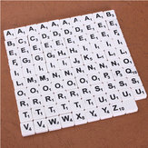 100st Scrabble Tegels Engelse Brieven Zwart / Wit Lettertype Voor Kinderen