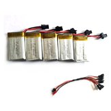 JJRC H8C H8D DFD F183 F182 5x7.4V 500mAh Battery With Charging Cable