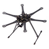 S550 Hexacopter Frame Kit RC Drone FPV Racing Multi Rotor With Integrated PCB 550mm Black