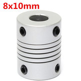 8 mm x 10 mm Aluminium-Flexwellenkupplung, Außendurchmesser 19 mm x Länge 25 mm, Kupplung für CNC-Schrittmotor
