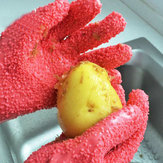 Honana 1ペアのポテトグローブ 装飾野菜 魚の鱗 手袋 ポテトピーラー キッチンツール