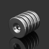 5 silnych magnesów dyskowych z neodymu N35 o wymiarach 25 mm x 5 mm z otworem o średnicy 6 mm
