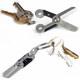 Mini porte-clés en acier inoxydable ressort ciseaux outil de poche outils de survie en plein air