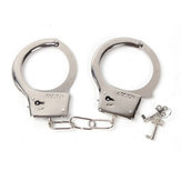 1 пара Креативные наручники Стальная полиция Двойная блокировка Ключи