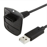 Black Color Wireless Controller USB Charging Cable for Xbox 360