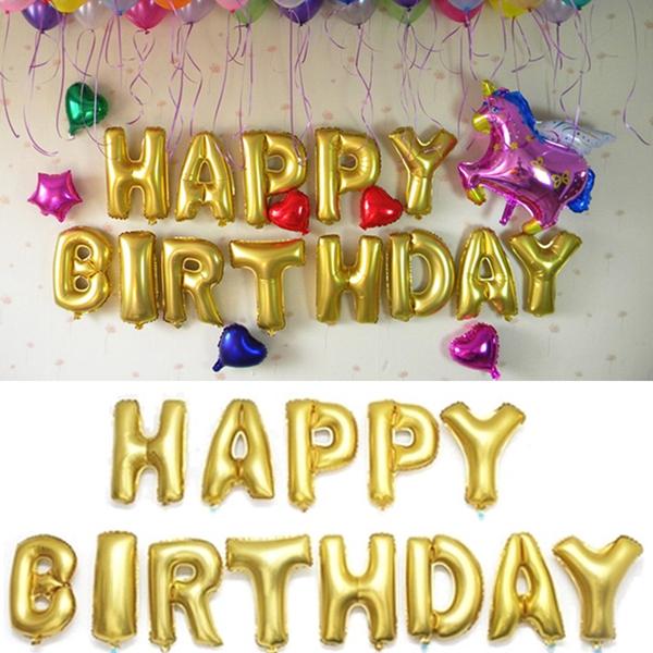 16 inch gouden folie alfabet ballonnen brieven gelukkige verjaardag feest decor