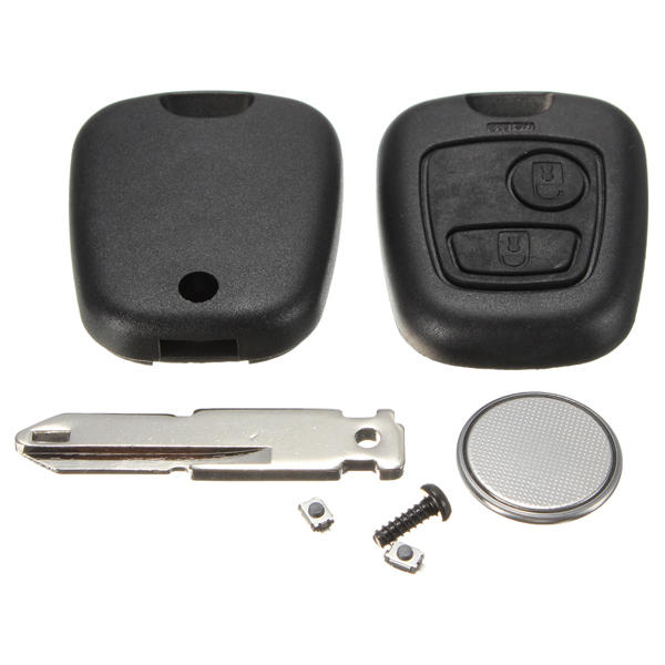 2 Button Remote Key Case Shell Switch Repair Kit For Peugeot 206