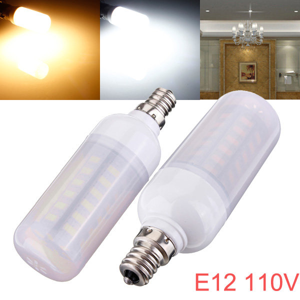 E12 5W 48 SMD 5730 AC 110 V LED Mais Licht Lampen mit satinierter Abdeckung