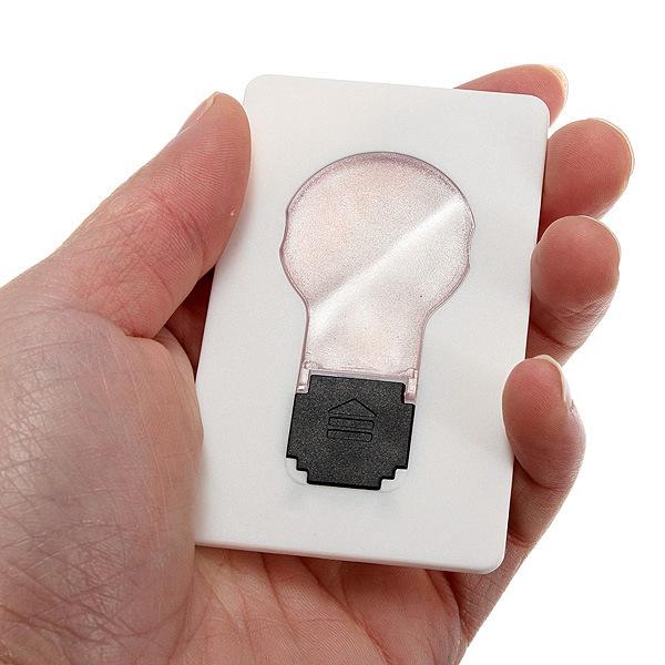 2pcs Portable LED Card Light Pocket Lamp Purse Wallet Emergency Light