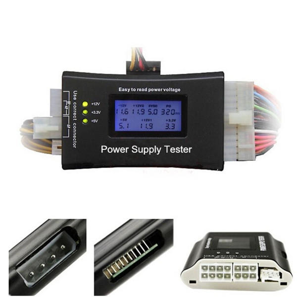 Digitale LCD Power Supply Tester voor PC ATX / BTX / ITX 4Pin SATA HDD