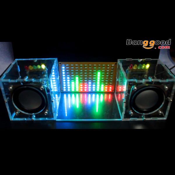 Met Behuizing DIY Muziek Spectrum LED Flash Kit + DIY Versterker Speaker Kit