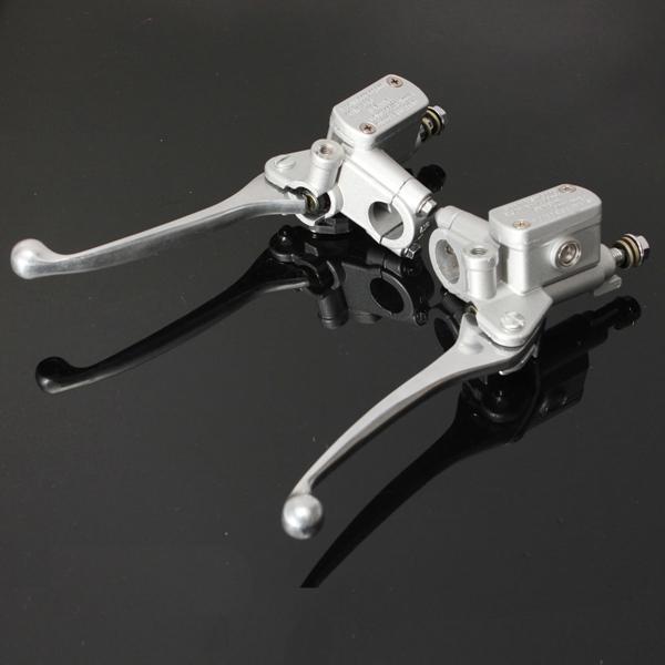 Metal Motorcycle Right Side 7/8"/22mm 10mm Hydraulic Brake Master Lever Cylinder