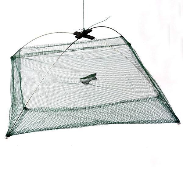 Fishing Foldable Mesh Baits Trap Umbrella Cast Dip Net Crab Shrimp