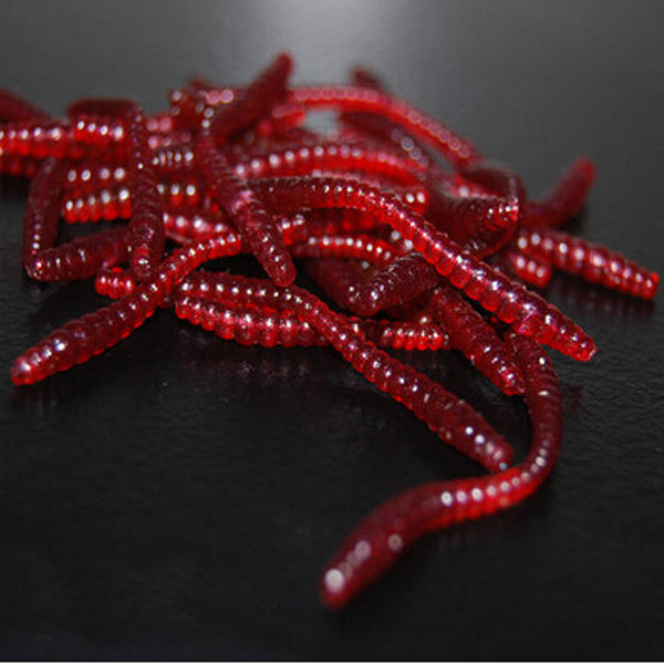 1pc Soft EarthWorm Fishing Lures Silicone Plastic Red Worms Aas