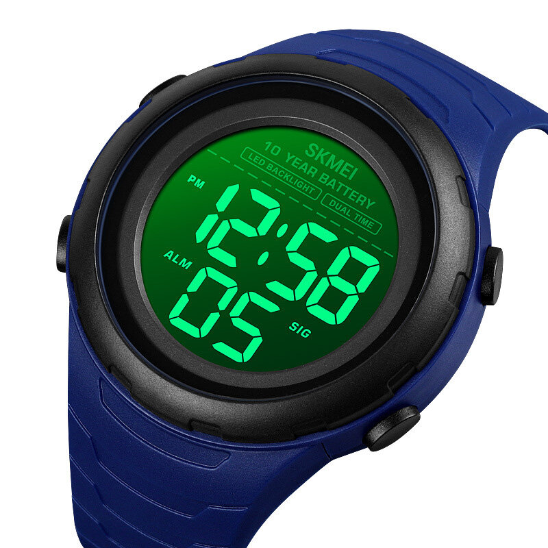 

SKMEI 1675 Sports Casual 12/24 Hours Mode Luminous Display Stopwatch Clock Alarm 5ATM Waterproof Men Digital Watch