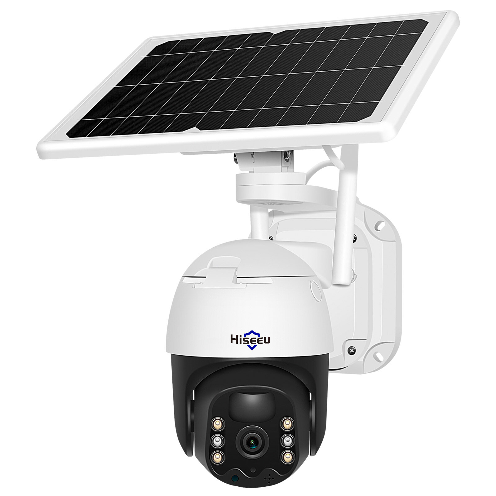 Hiseeu 3MP Home Security Solar Camera Outdoor Wireless WiF PTZ IP Camera Pan Tilt 330 ? View Spotlig
