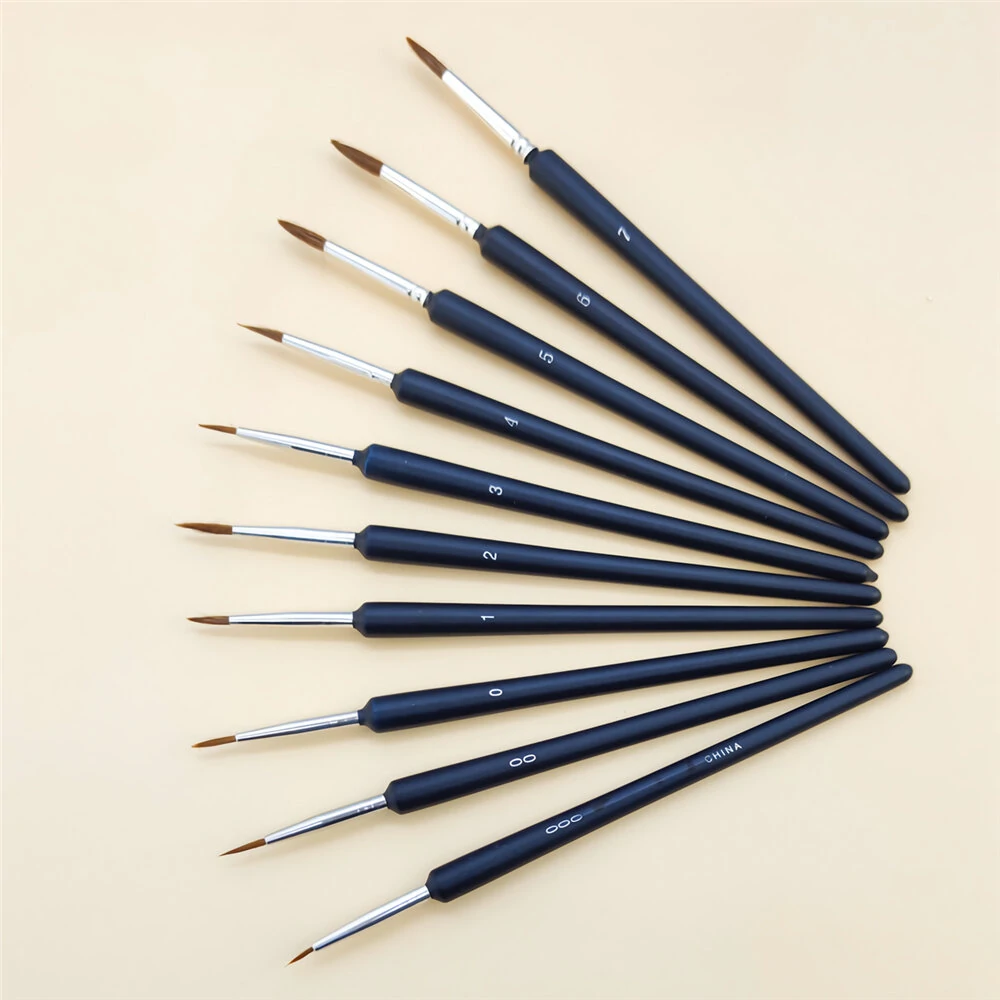 10pcs/set hook line pen paint brushes watercolor brushes hair pen gouache acrylic oil painting for painting beginner supplies