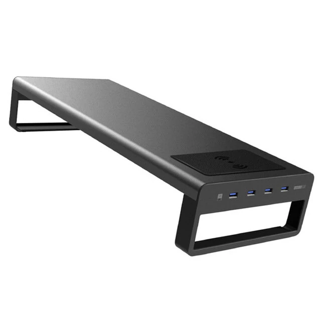 Vaydeer monitortartó USB HUB-bal és vezeték nélküli töltővel 1