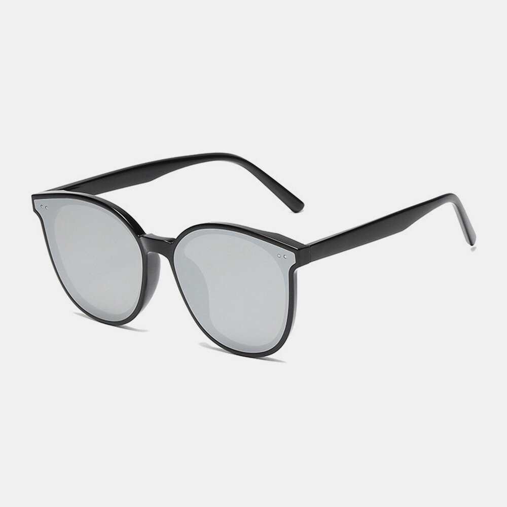 Unisex Resin Cat-eye Large Frame PC Lens Anti-UV Radiation Protection Sunglasses