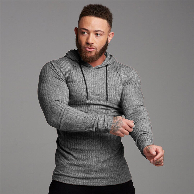 Muscle Fitnes erkek Spor Takım Elbise Pamuklu Hoodies Erkek Tişörtü Gym Eğitim Hoodies Joggers Giysileri Eşofman Altı