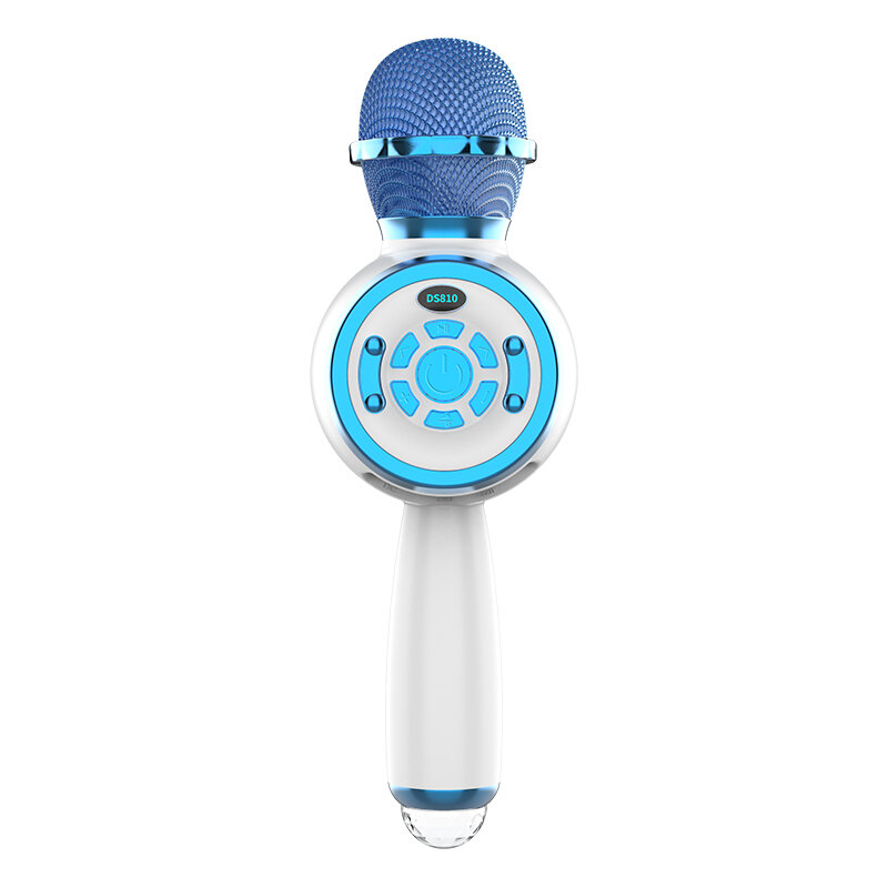Bakeey DS810 Bluetooth-Mikrofon LED Leichtes tragbares drahtloses Karaoke-Handmikrofon unterstützt TF/USB/FM zum Singen