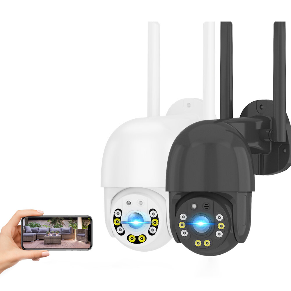 XIAOVV 1080P WIFI Home Security Camera Outdoor V380 Pro 8 LED Draadloze Bewakingscamera 2-weg Audio 