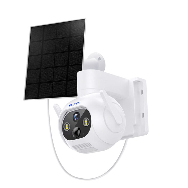

ESCAM QF172 2MP HD WiFi Camera with Solar Panel Built-in Battery PIR Motion Detection Full Color Night Vision Two-Way Au