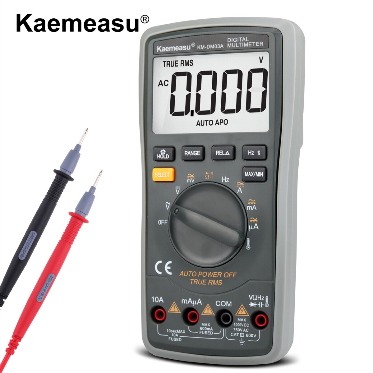 

Kaemeasu KM-DM03A Professional High Precision Digital Multimeter DC & AC Voltage Current Measurement Resistance Capacita