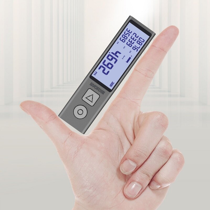 Worx WX013 40M LCD Digital Mini Laser Rangefinder Handheld Pocket Distance Measuring Meter USB Rechargeable