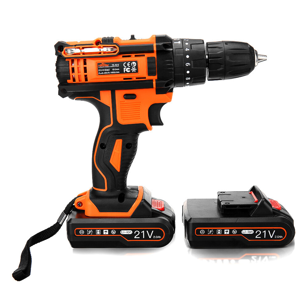 best price,topshak,ts,ed2,21v,brushless,drill,2000mah,with,batteries,eu,discount