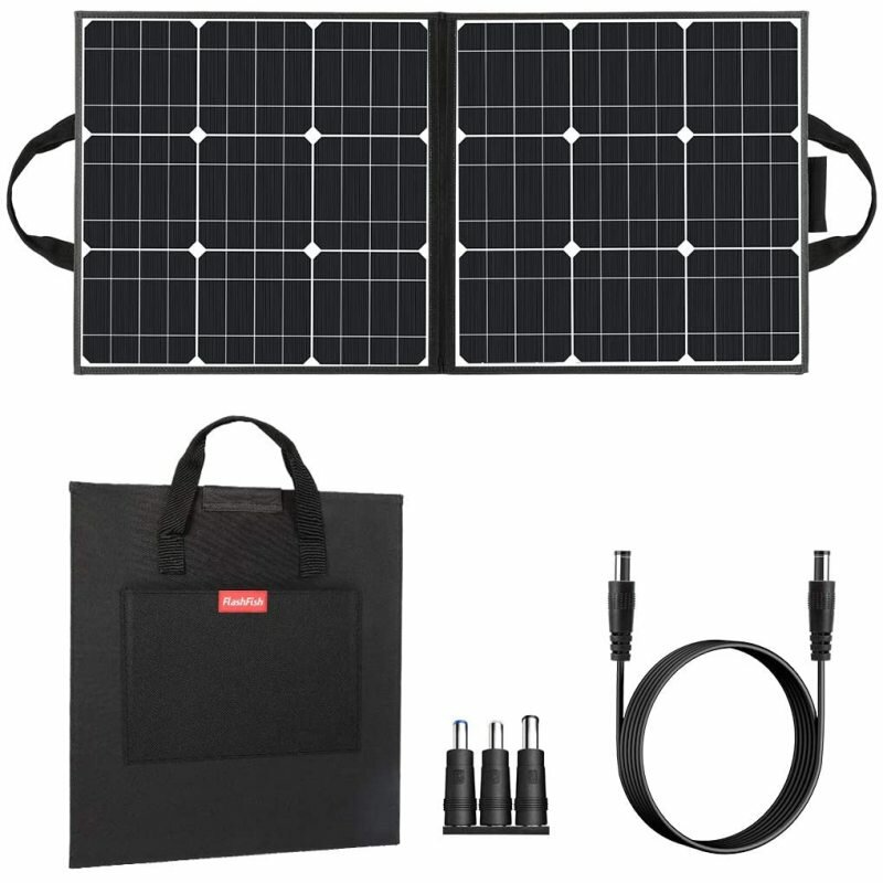[US Direct] FLASHFISH 50W 18V Tragbares Solarpanel Faltbares Solarladegerät für Camping Stromgenerator