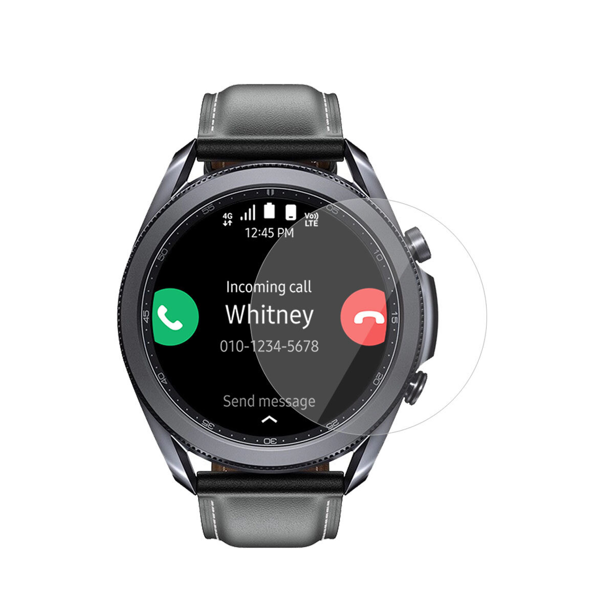 ENKAY 2PCS HD Antikras-schermbeschermer voor Samsung Galaxy Watch 3 Smart Watch