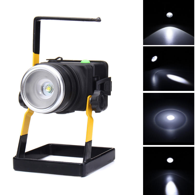 30W 2400LM T6 LED Zoom Flood Light Ricaricabile Progetto minatore lampada campeggio Lanterna di emergenza