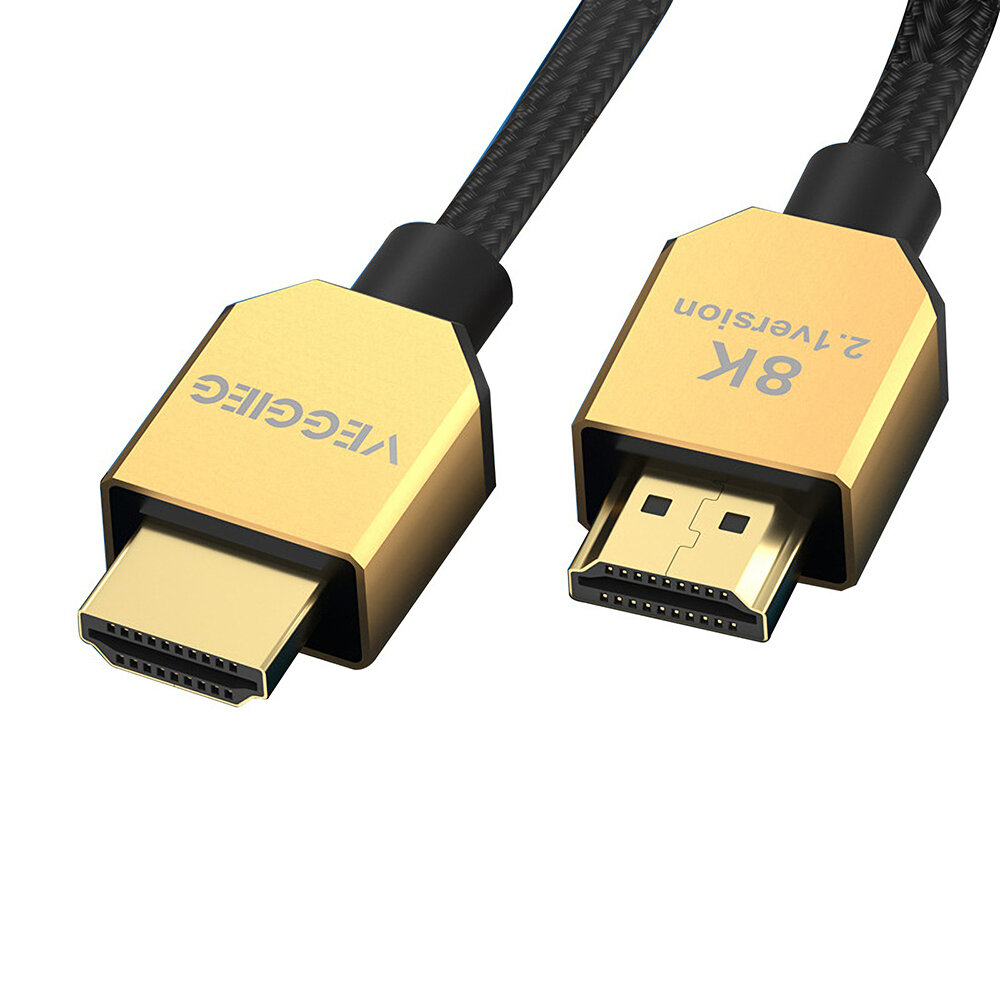 VEGGIEG H2101 8K HDMI Cable 2m 3m HDMI to HDMI 2.1 Cable 1m 5m Gold Plated 48Gbps Bandwidth Connecto