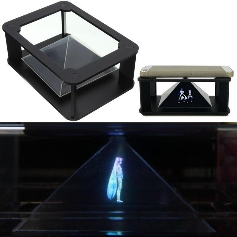 DIY 3D Holographic Projection Pyramid For iPhone 6S Plus 6S Samsung HTC Smartphone