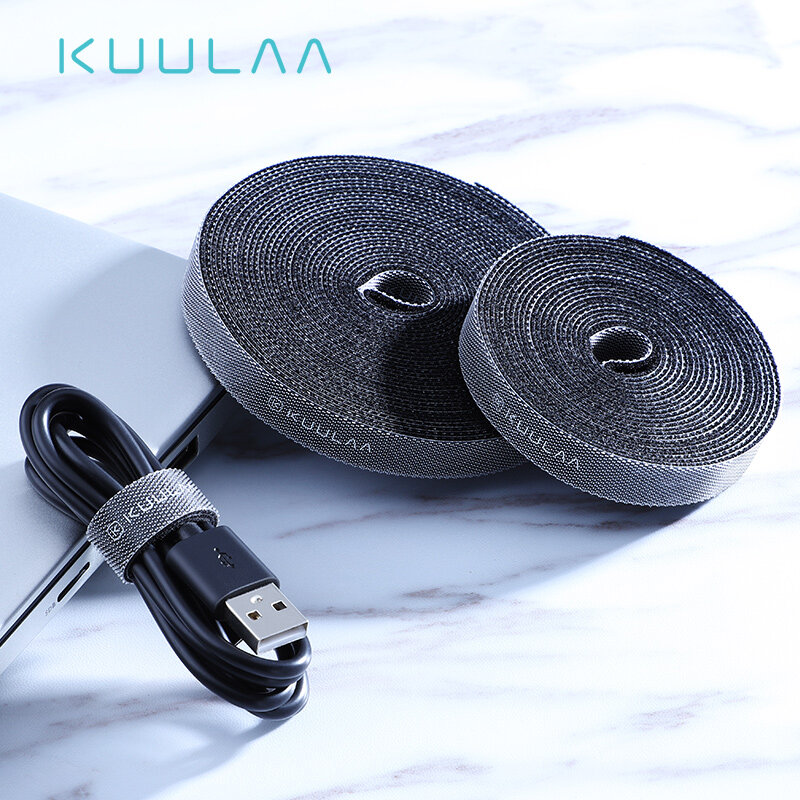

KUULAA 1m/3m/5m Management USB Cable Wire Winder Headphone Earphone Mobile Phone Data USB Cable Organizer