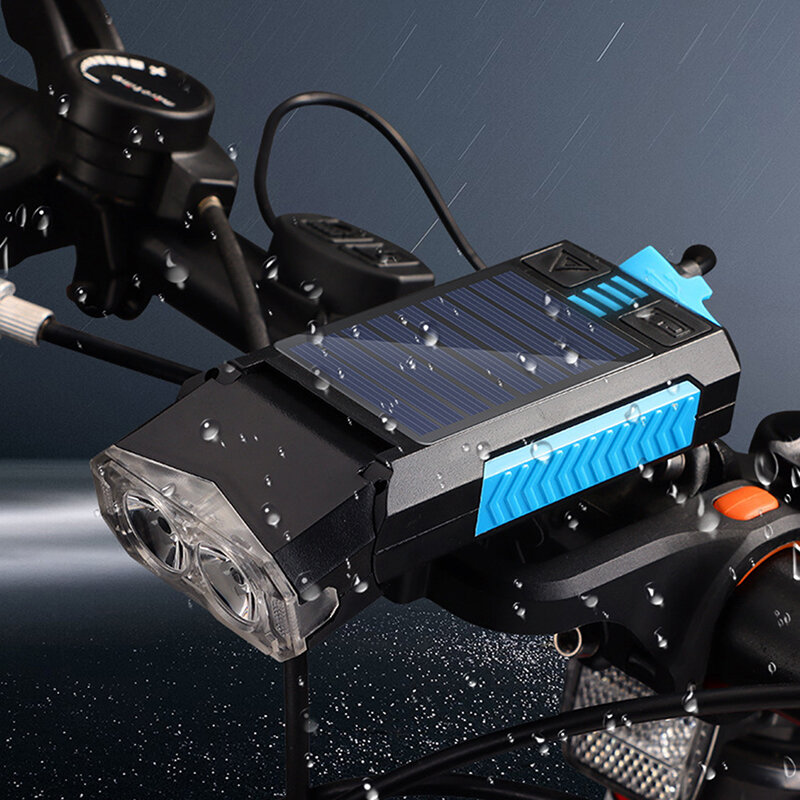 Latarka rowerowa 2023 Solar Charging Bike Headlight 400Lm za $12.91 / ~52zł