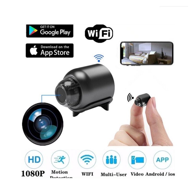 Security IP Camera 1080P 160 Degree Night Vision Audio ReordingWireless WIFI Minis Camera Google Play