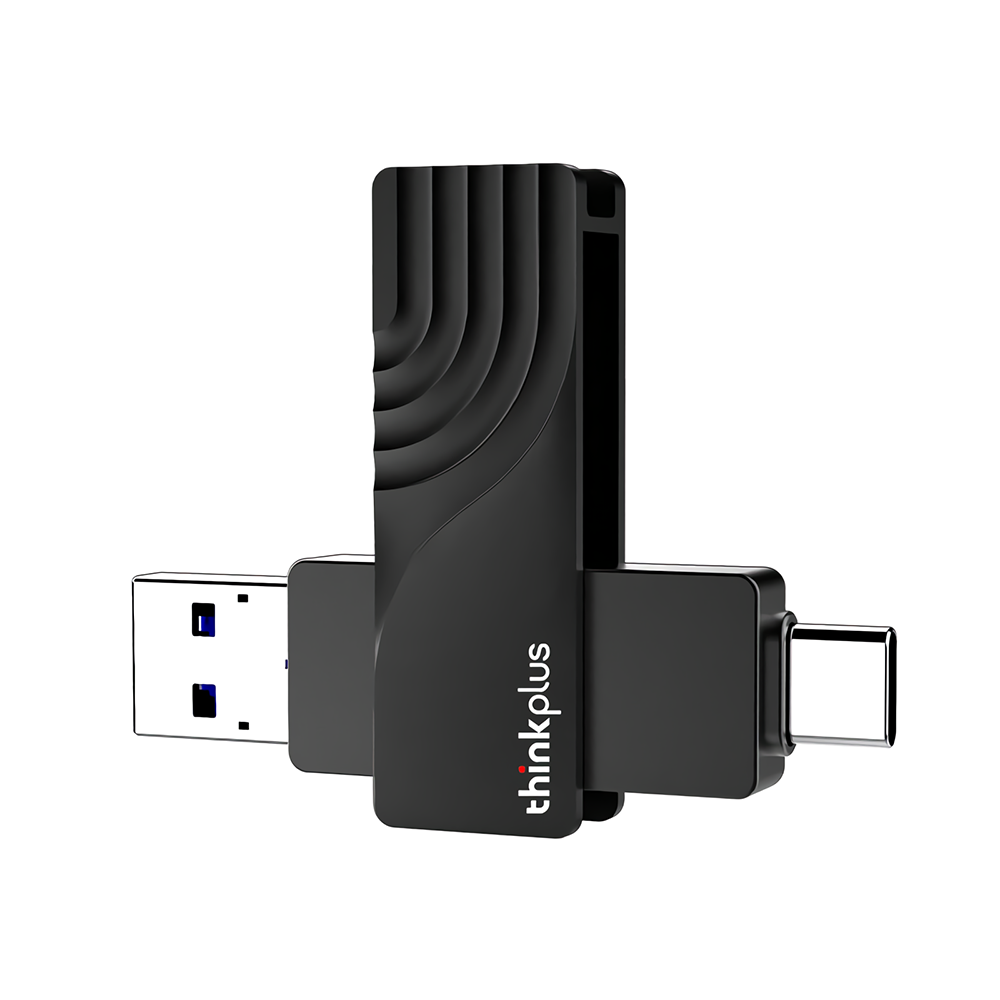 Lenovo Thinkplus USB3.1 Type-C Gen2 Flash Schijf Pendrive met dubbele interface 360 ? draaibare USB-