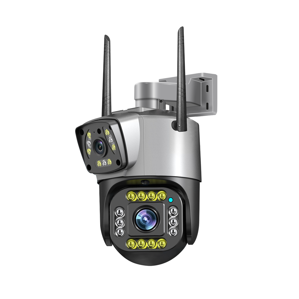 

SC02-W 2MP+2MP Dual Lens WiFi PTZ Camera EU Plug 10X Zoom AI Human Detection Night Vision IP66 Outdoor Security IP Camer
