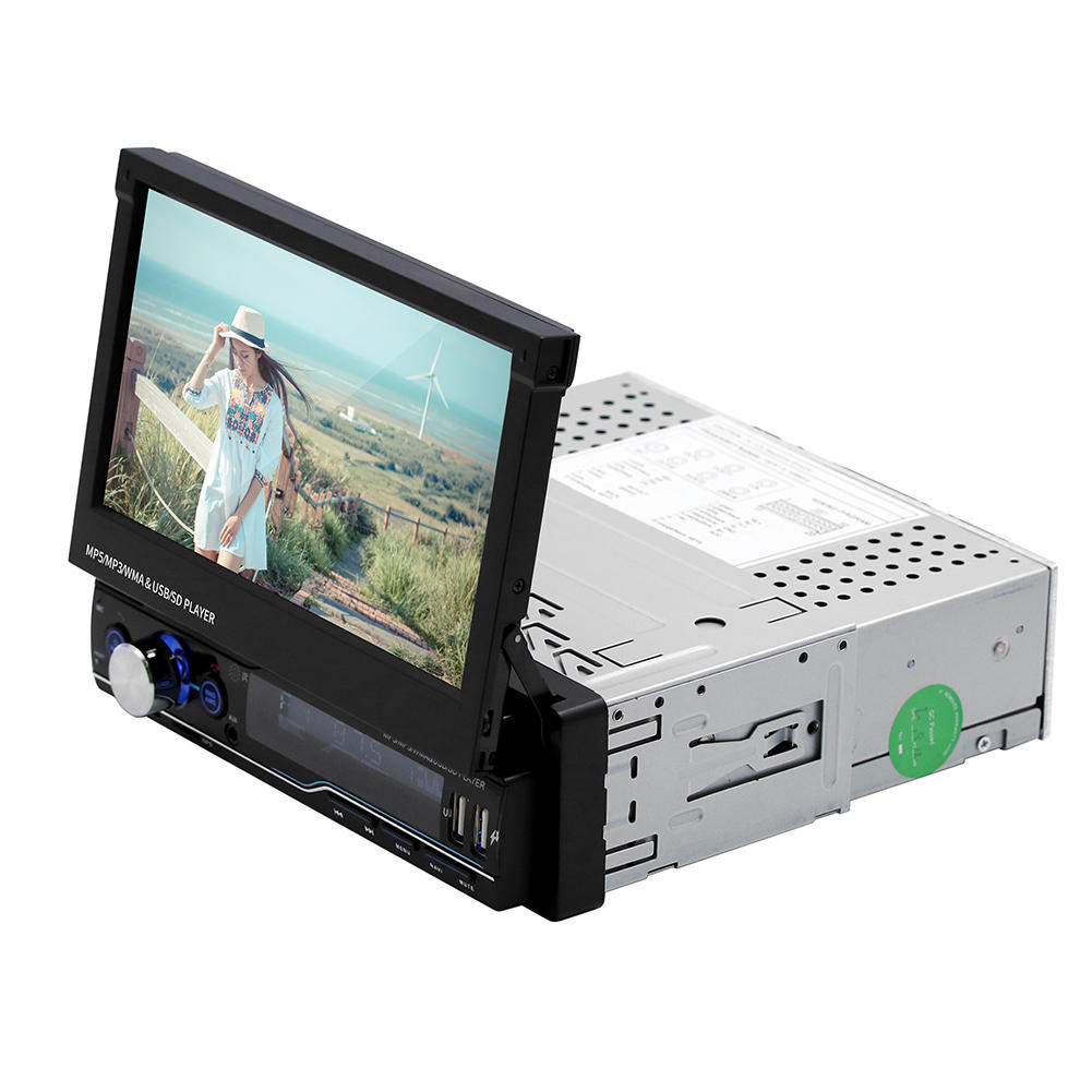 T100G 7 Inch Navigation Telescopic Car MP5 Player Card Machine Car MP4 Player