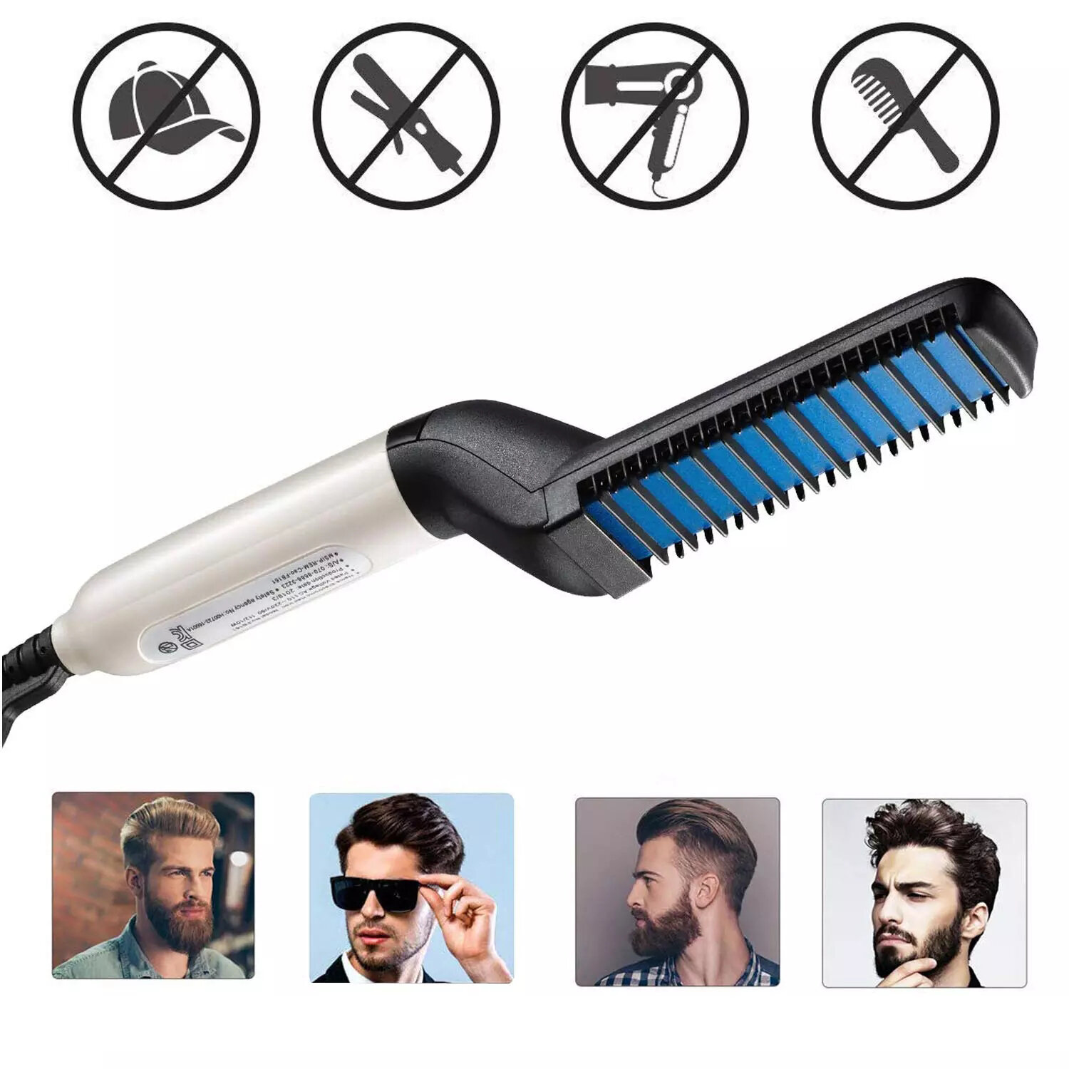 Multi-functional Electric Hair Comb Brush Beard Hair Straightener Heat  Styler for Men Beard Straightening Comb Hair Sale - Banggood USA