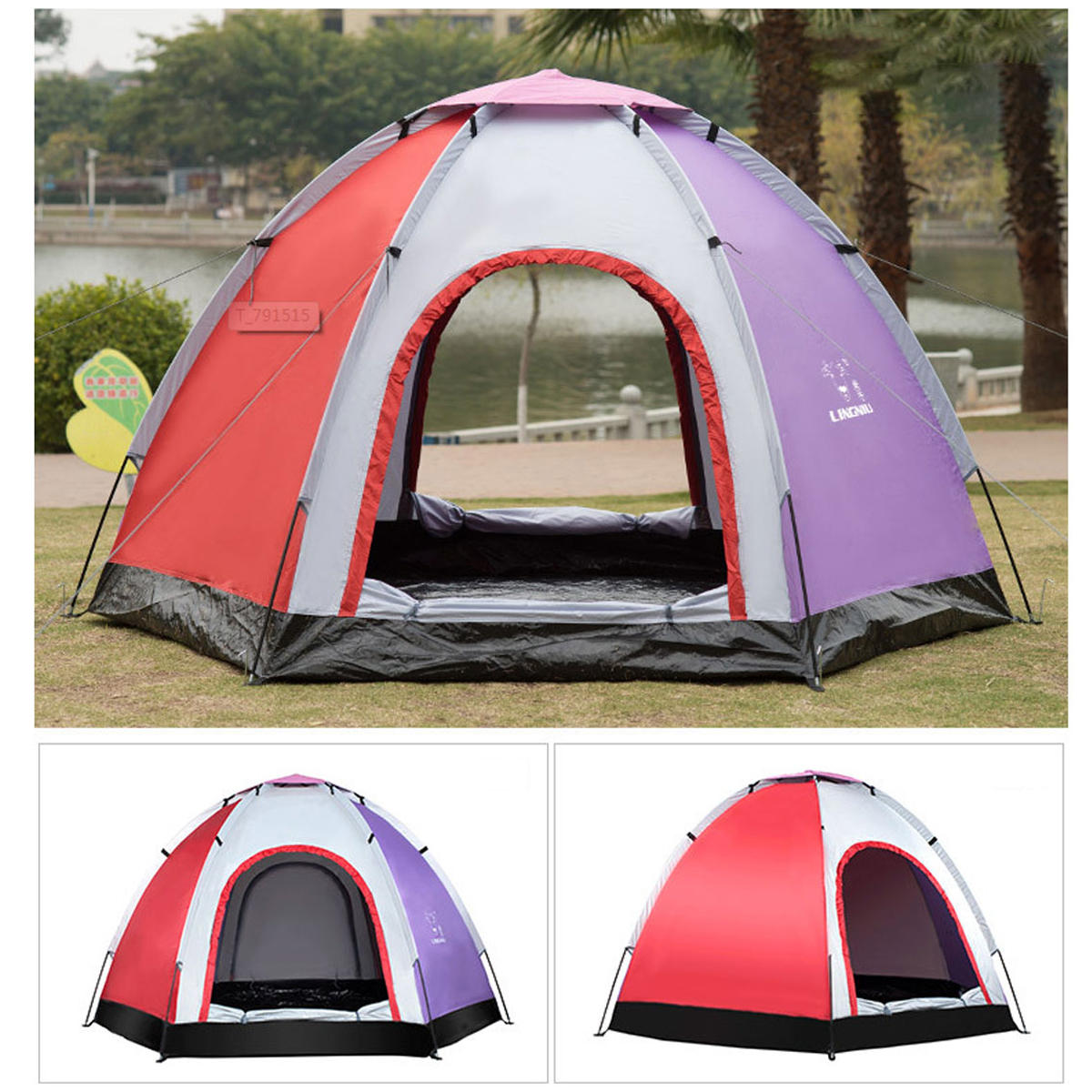 Outdoor 5-6 Personen Pop-Up Camping Zelt Wasserdicht UV Proof Strand Sonnenschirm Shelter  