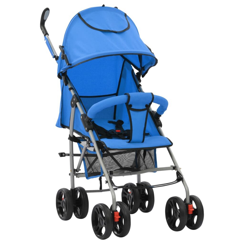 [EU Direct] vidaXL 10151 2in1 Folding Steel Luxury Baby Stroller Cart Portable Pushchair Infant Carrier Foldable Carriag