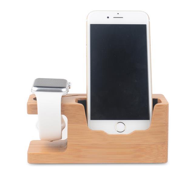 

Bamboo Universal Desk Stand Charging Station Holder For Cell Phone iWatch