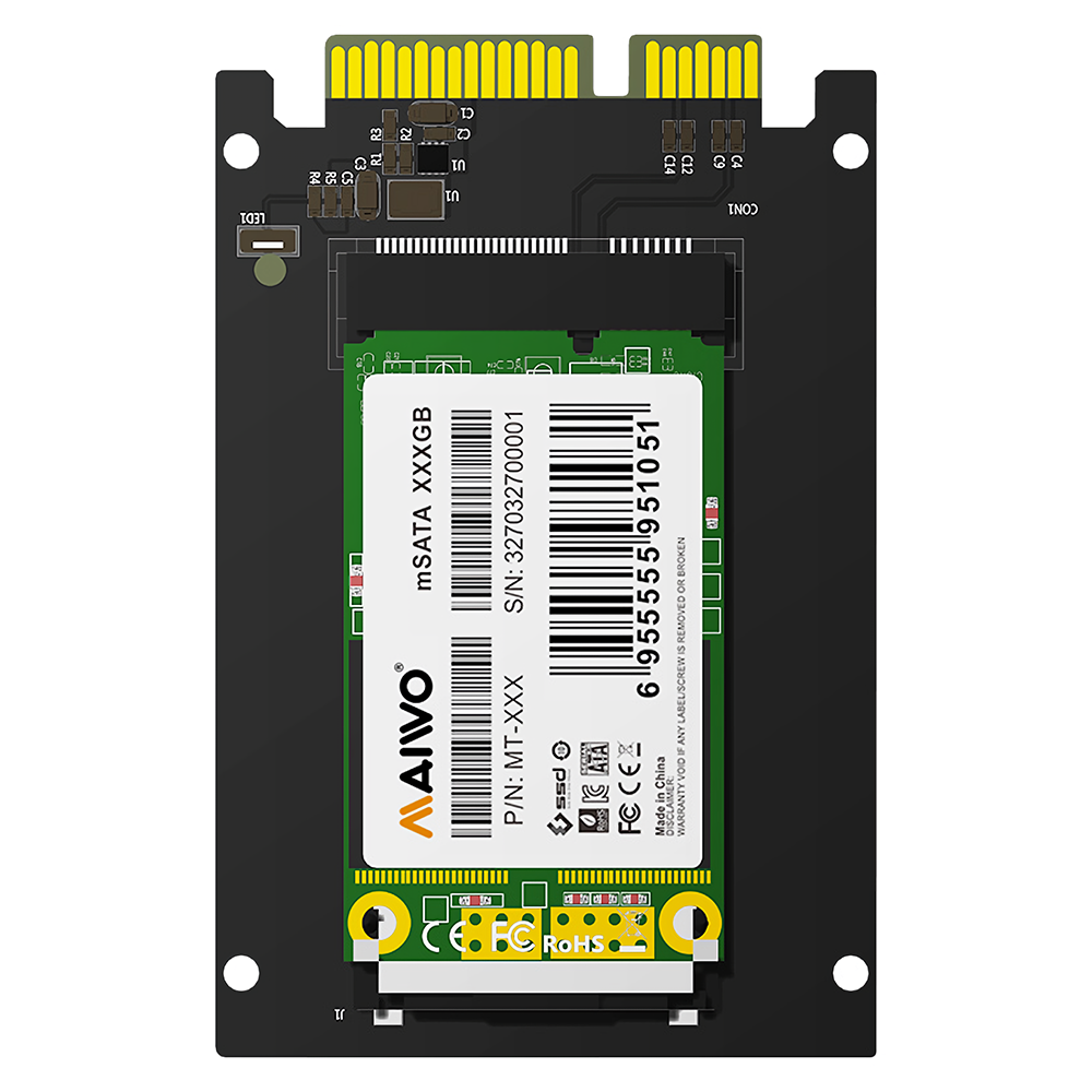 

MAIWO KT041 mSATA to SATA SSD Adapter Card Desktop Computer Expansion Card Board Solid State Drive Converter Card