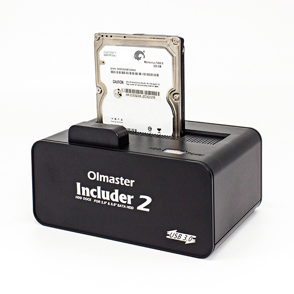 

USB 3.0 1-Bay SATA Hard Drive Enclosure Super Speed5Gbps External Hard Disk Base for 2.5'' 3.5'' HDD SSD