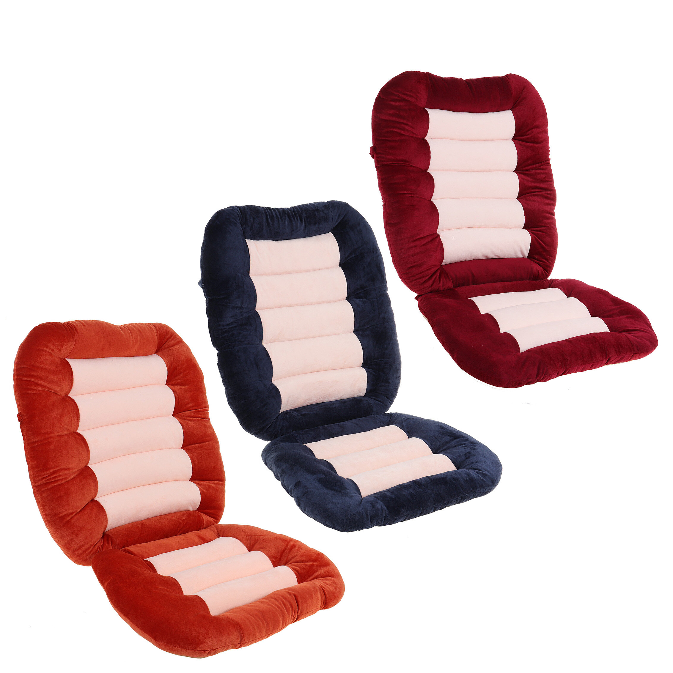 Foldable Dining Garden Patio Office Soft Antiskid Chair Seat Back Pads Cushion for Home Supplies